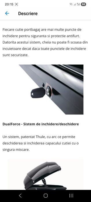 Vând Thule Touring M