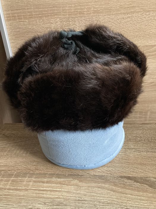 Шапка тип ушанка ест. кожа