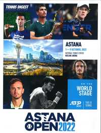Журнал ATP Astana Open с автографами Джоковича, Медведева, Рублева