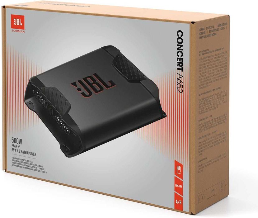 Amplificator Auto JBL Concert A652,Cl A/B, 2 ch x 65W RMS4 Ohm,sigilat