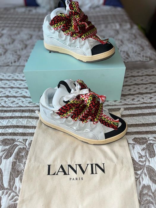 Lanvin Paris “Curb Low-Top” ~ crem