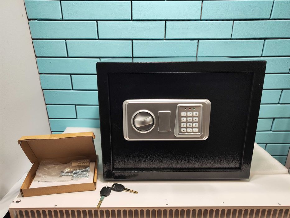30L огнеупорен сейф с аларма и подвижен рафт 38x30x30см