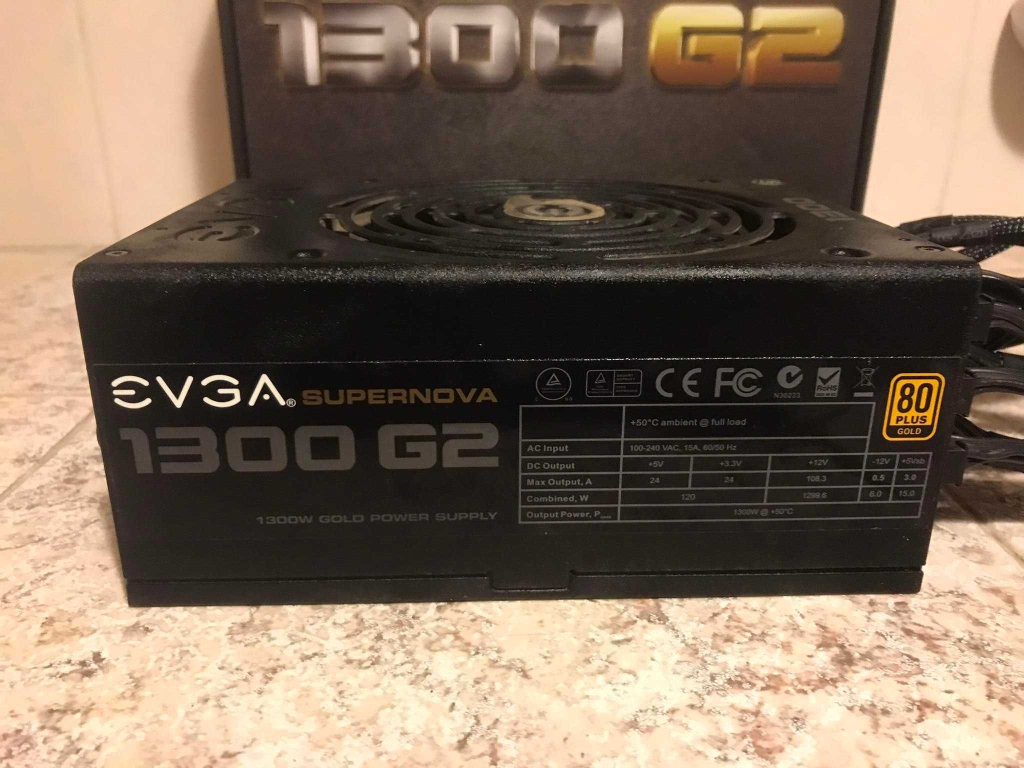 2 бр. Захранване EVGA SuperNOVA 1300 G2, 80+ GOLD 1300W, Fully Modular