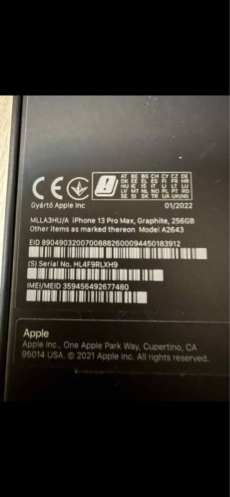 Iphone 13 Pro Max 256 GB