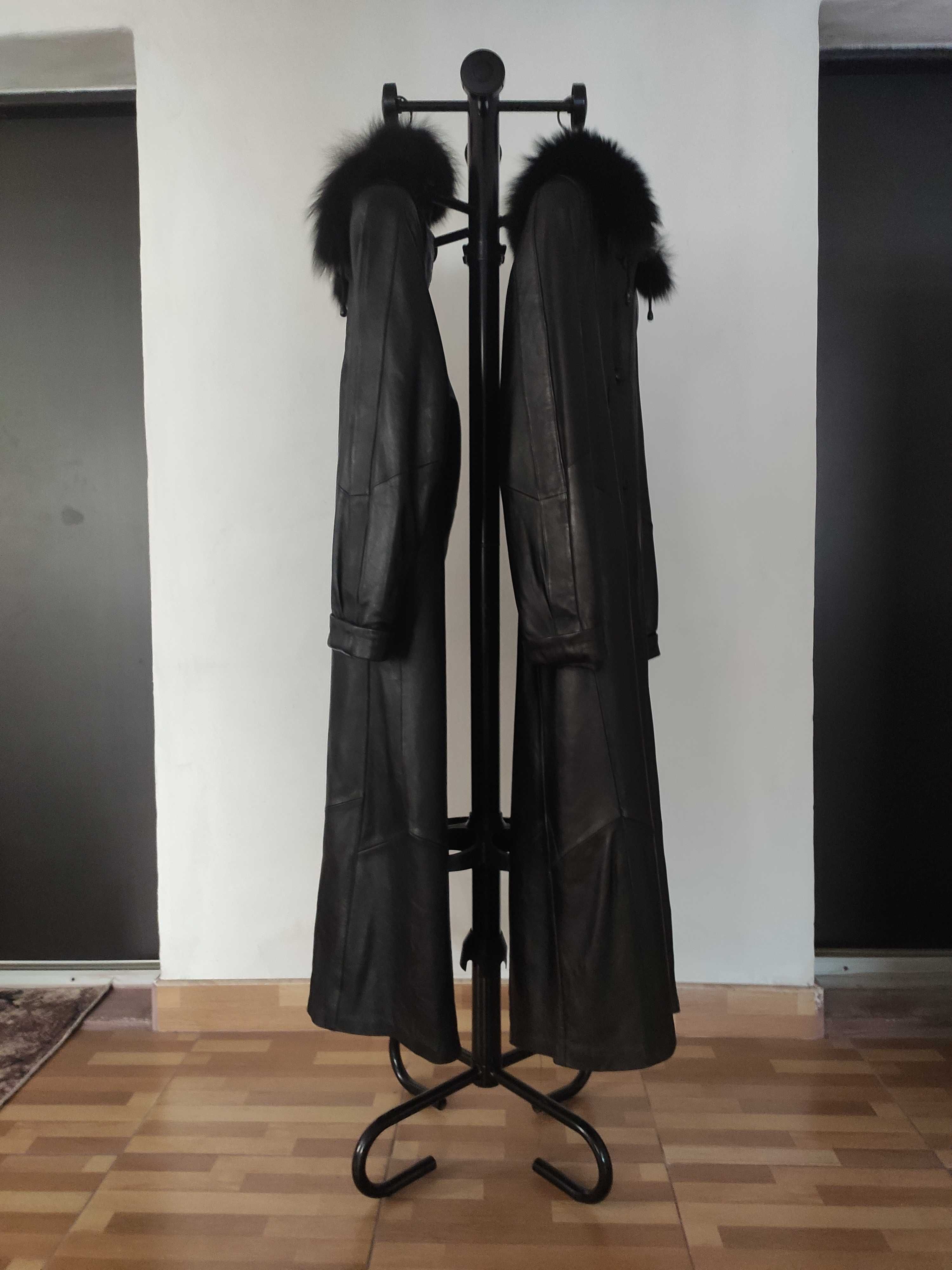 2 X Haina Dama Neagra Piele Naturala Marime 2XL CA NOI