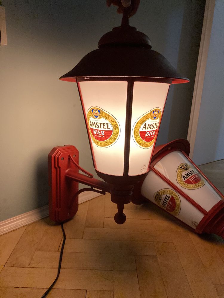 Винтидж рекламни лампи Amstel beer