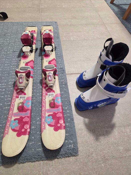 Vand set ski + clapari copii 4-6 ani (Ski 80cm, clapari 15/16)