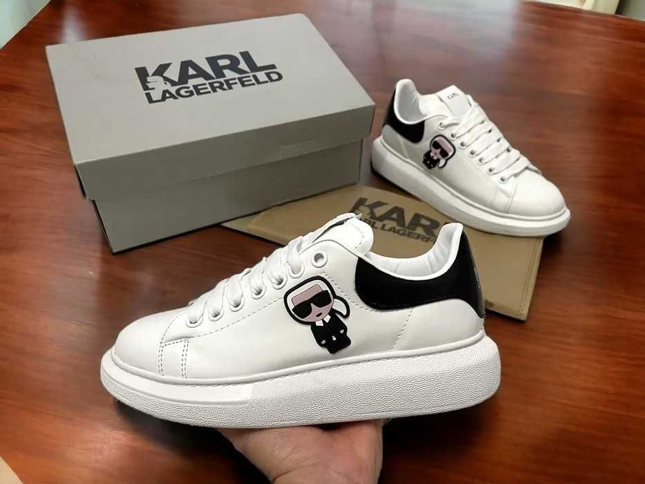 Adidasi Karl Lagerfeld Alb-Negru