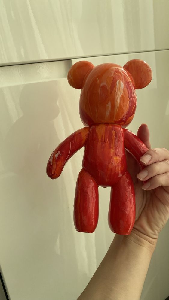 Fluid bear art мече флюид статуетка  боя