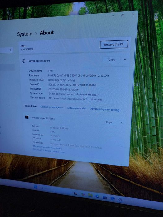 Lenovo ThinkCentre M910x MiniPC  i5-7400T 8GB DDR4
