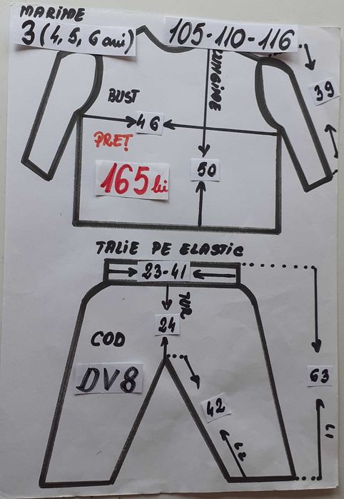 Costum Dovlecel pentru copii marimea 3 (4-5-6 ani)