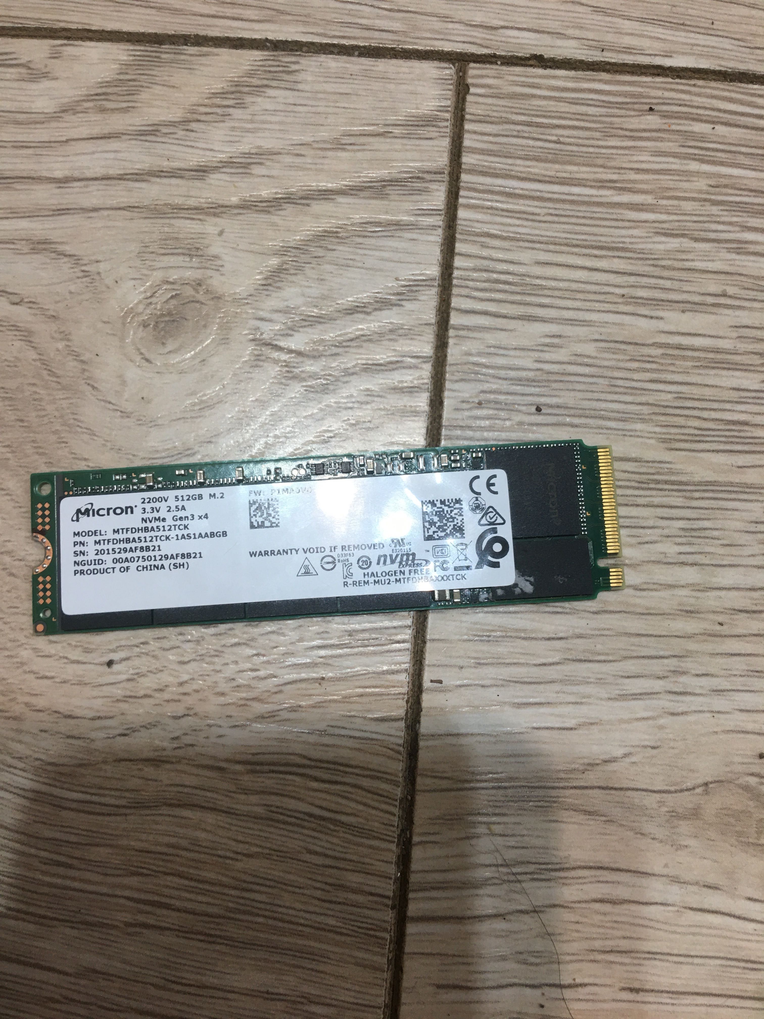 Micron SSD 512 gb NVME