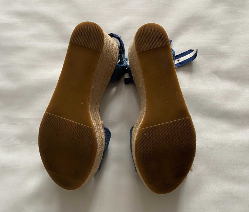 Sandale dama, Bershka, 38, denim