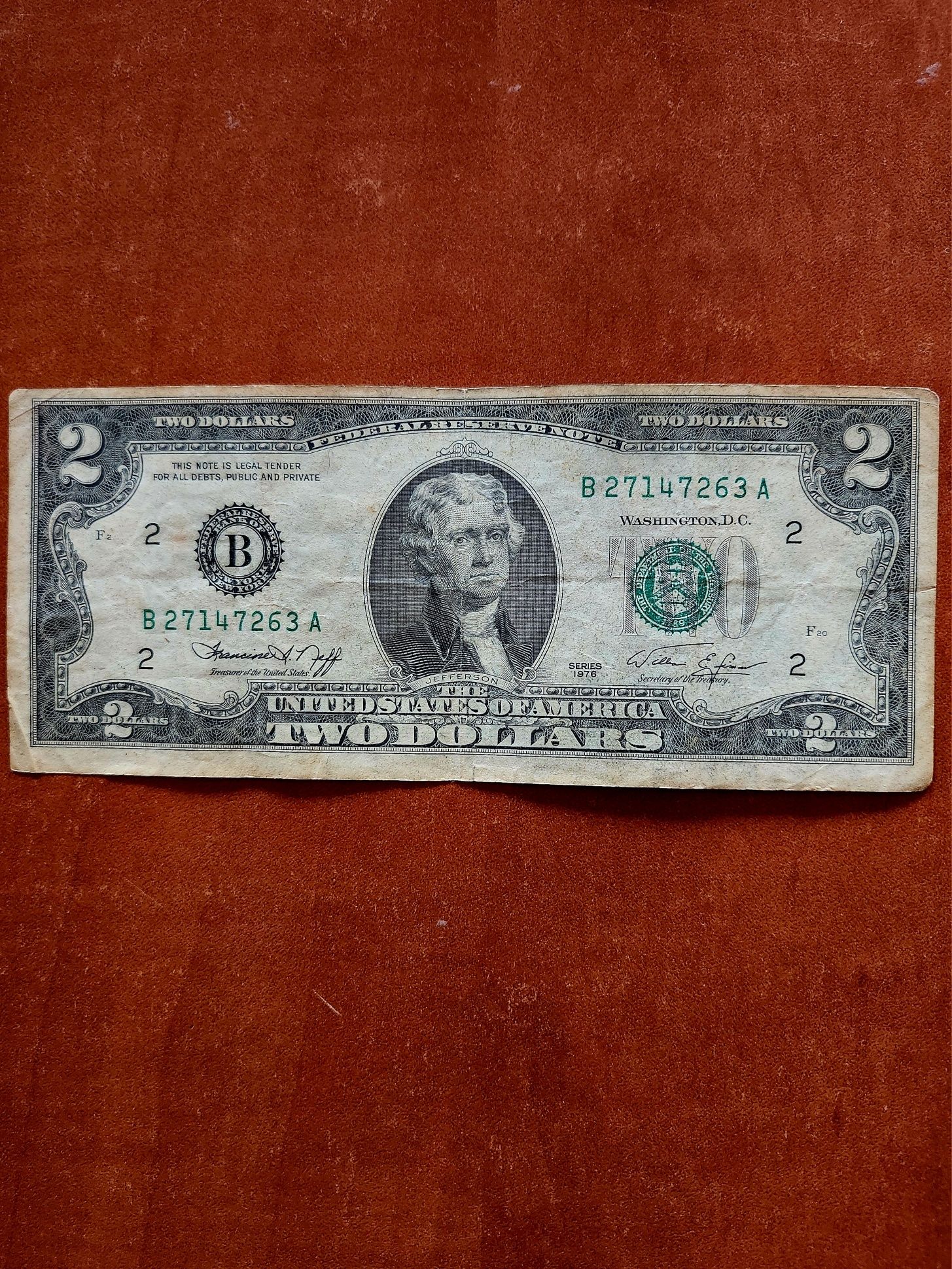 4×2 Dolari USA 1976 , Federal Reserve.