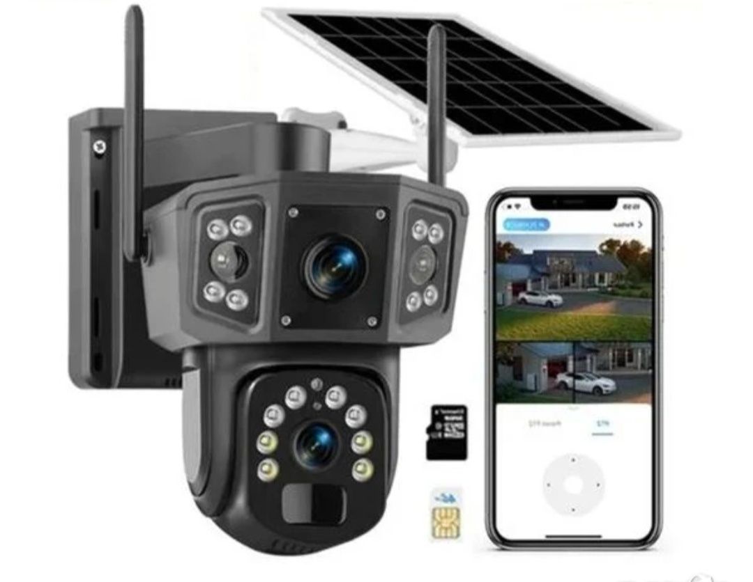 Ултра HD соларна 4G камера 16Mp Dual Lense IPC-V380-P3