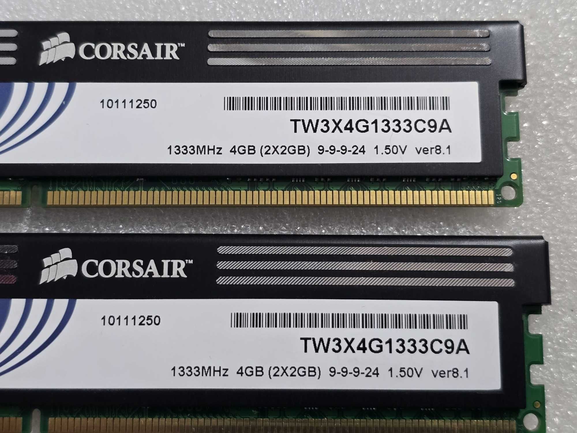 Kit memorie RAM desktop Corsair XMS3 4GB (2x2GB) DDR3 1333MHz