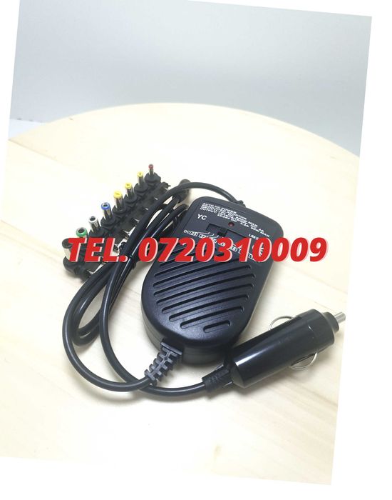 Incarcator Auto Universal Pentru Laptop80w Alimentare 12vcu 8 Cone