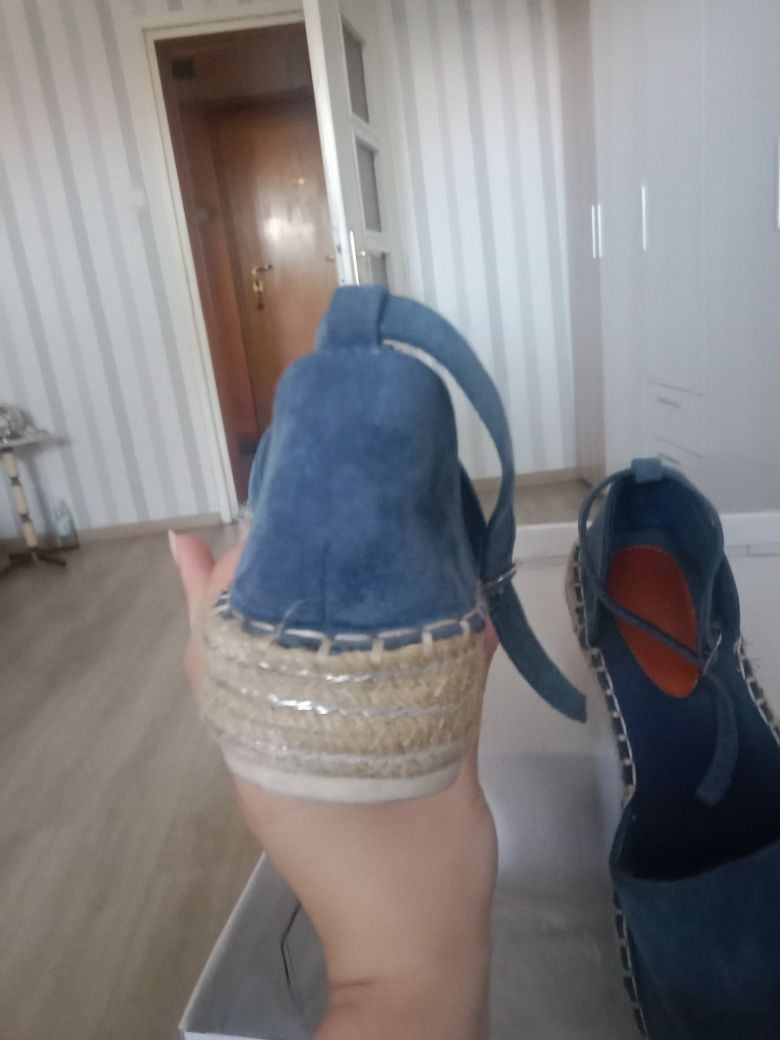 Сини еспадрили на платформа