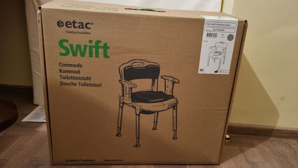 Комбиниран стол за баня и тоалет Етак Суифт БЕЙСИК