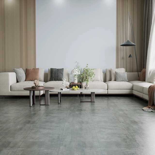 VEELIKE Pardoseală autoadeziva din PVC, Aspect Beton