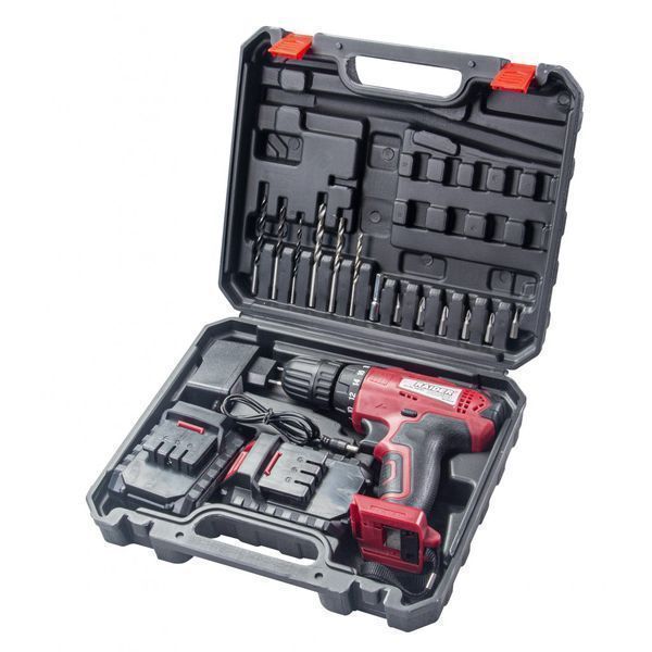 Машина за пробиване и завинтване 24nm с батерия 12v 2 x 1.5ah raider r