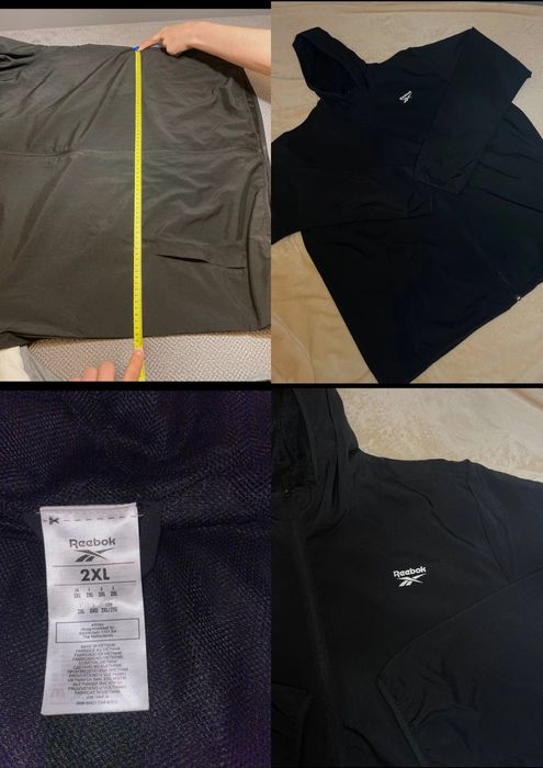 Jachetă sport Reebok, mărimea XXL, nouă, neagră.