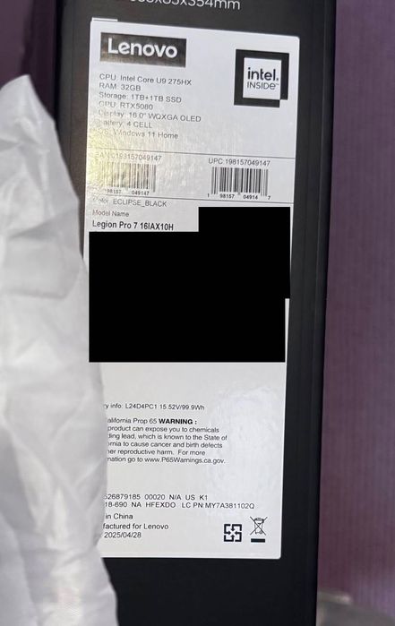 Lenovo Legion 7i Pro 16IAX10H RTX 5080