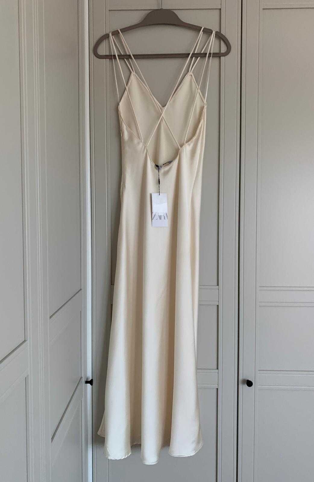 Rochie lunga ZARA cu spatele gol - marimea M