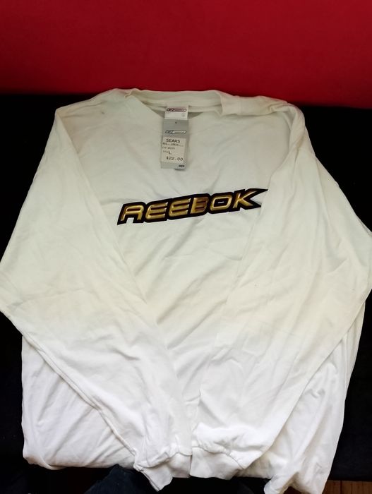 Оригинален Reebok Пуловер - Бял със златен надпис
