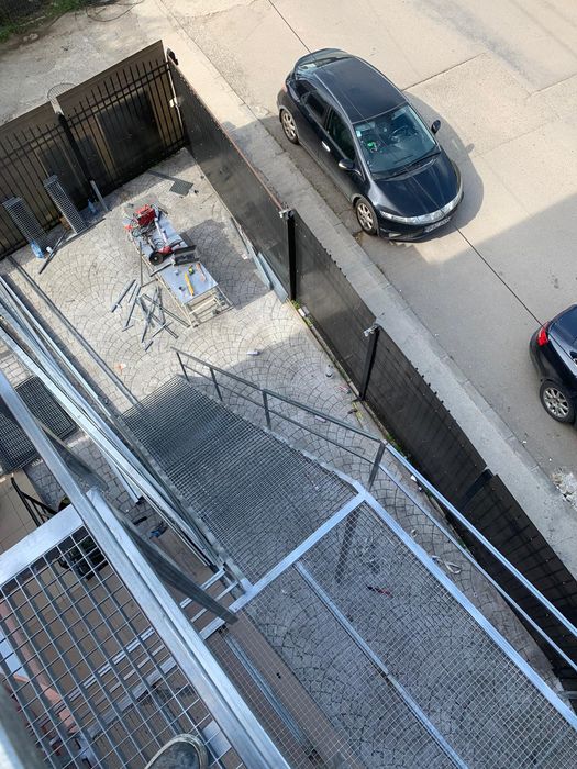 Scara metalica zincata exterioara pt  casa , beci și incendiu ISU