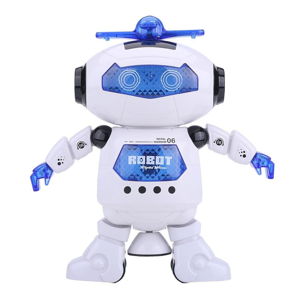 Robot interactiv Rotire 360 grade, Merge si danseaza, Lumini LED Sunet