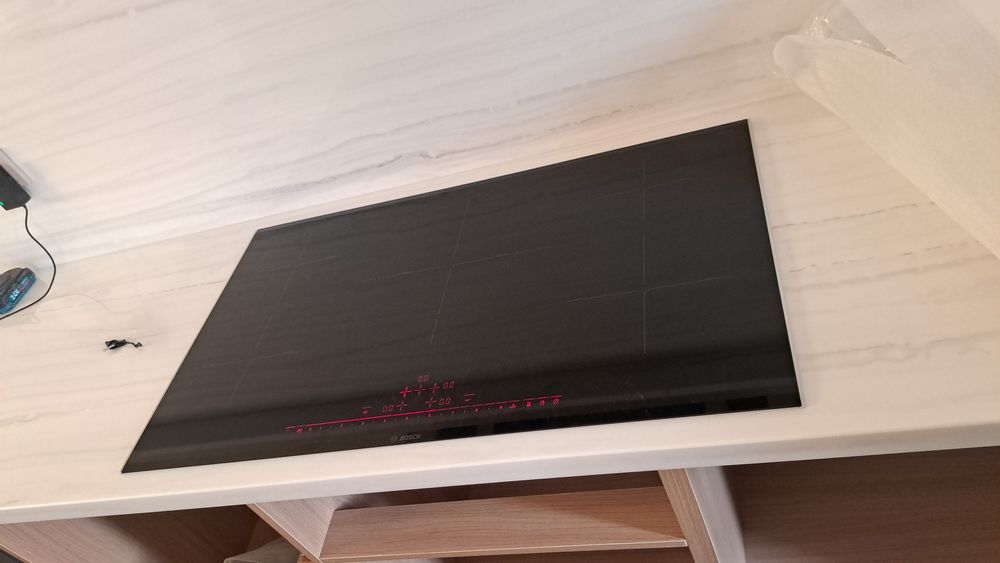 Электроплита индукционная панель установка подключения вырезка мебель.