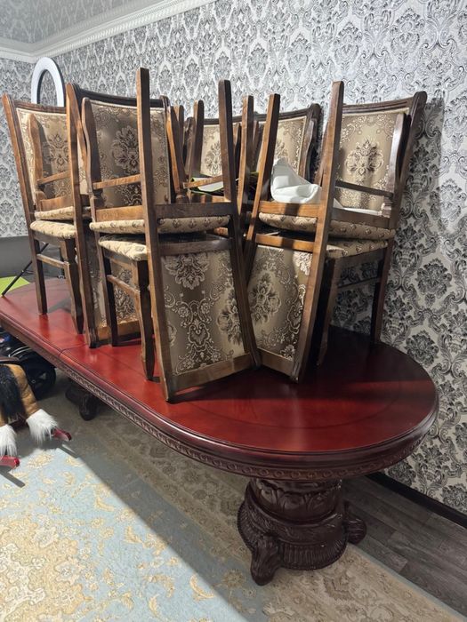 Стол & стулья 12 шт