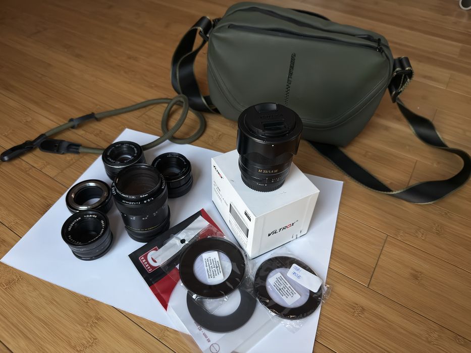 Kit Foto Fuji-Film -Viltrox 23mm/f1.4 + 4 obiective vintage