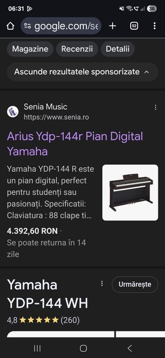 Pian Yamaha YDP 144