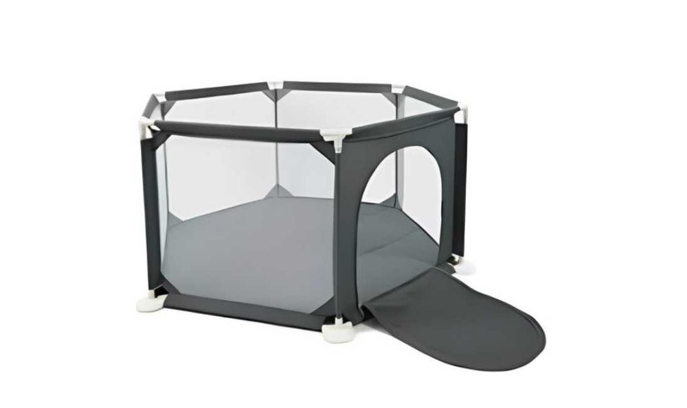 Spatiu de joaca, tarc  Empria, usa cu fermoar, marime XXL, Gri