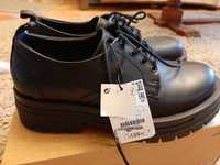 Pantofi Zara din piele cu talpa voluminoasă 5 cm,model Dsqiared2,, 41,