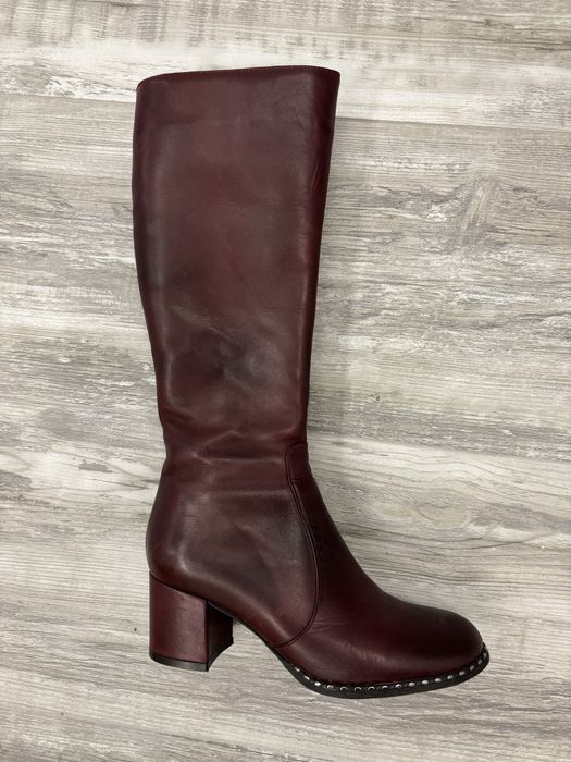 Ботуши GiAnni - в цвят бордо - естествена кожа