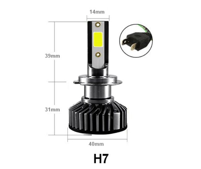 К-Т Умалени Led Диодни Крушки H1 H4 H7 H11 H8 H9 H3 H15 12-24V 72W