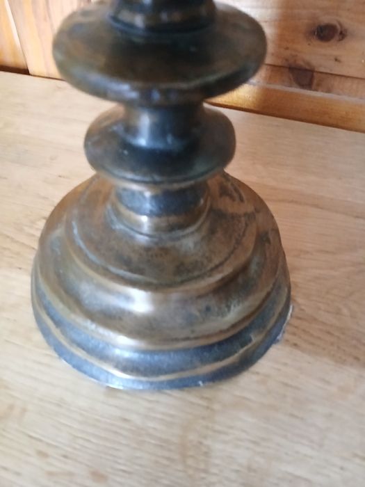 Suport de lumânare brutalist vintage 1960 bronz inaltime 20 cm 3.1 kg