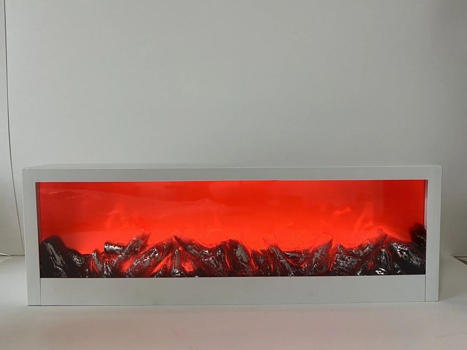 Светеща декоративна камина, ефект на истински пламък, 61x20x10см