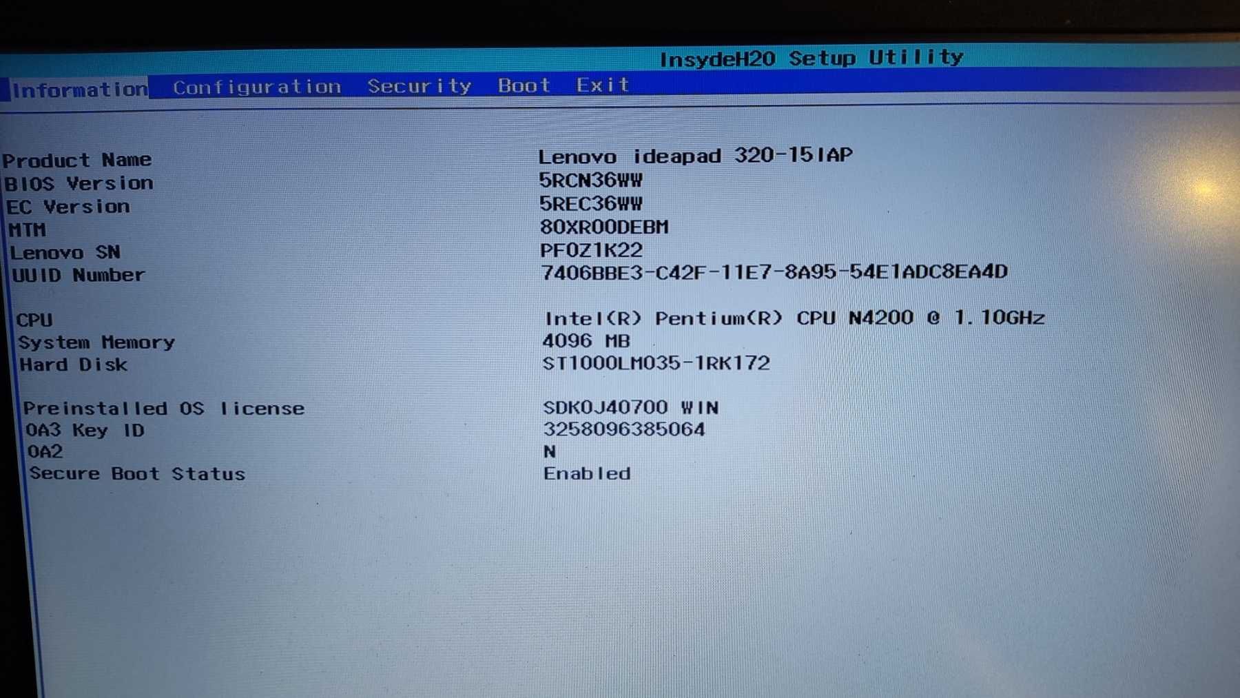 Продавам лаптоп Lenovo Ideapad 320 на части