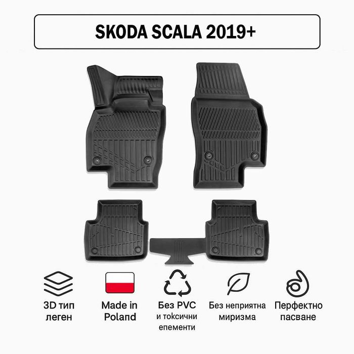 3D Гумени стелки Erpassan за SKODA Scala (2019+)