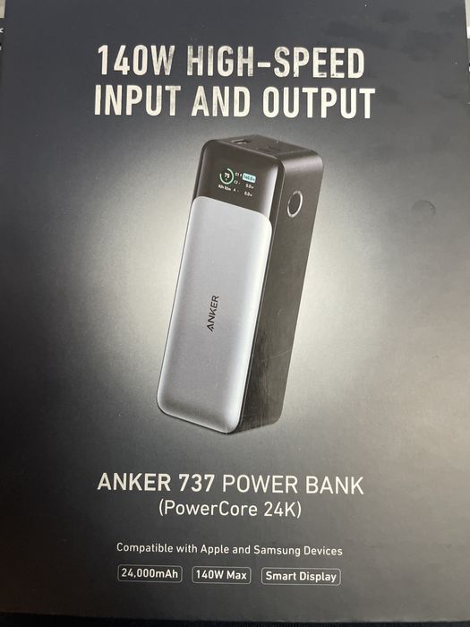 Power bank Anker 737 , power core 24k,140w high speed
