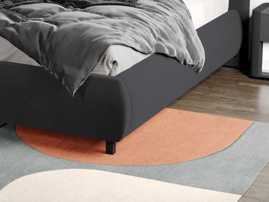 Pat Tapitat Mega Gri antracit - Riviera 97 somiera rabatabila + lada