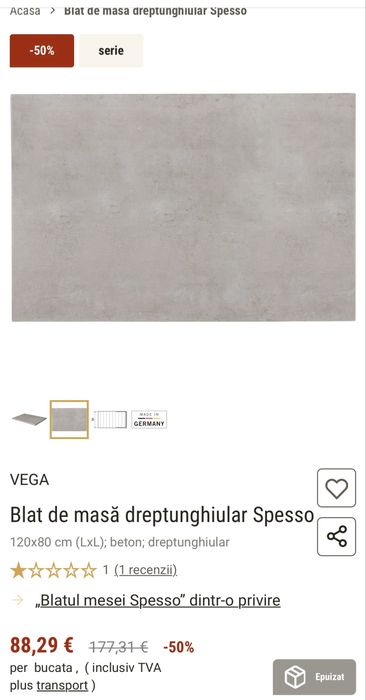 Blat masa 120x80 cm