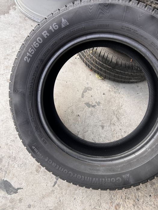 2 anvelope iarna 215/60/16 , Continental , 7.4 mm , DOT 2020