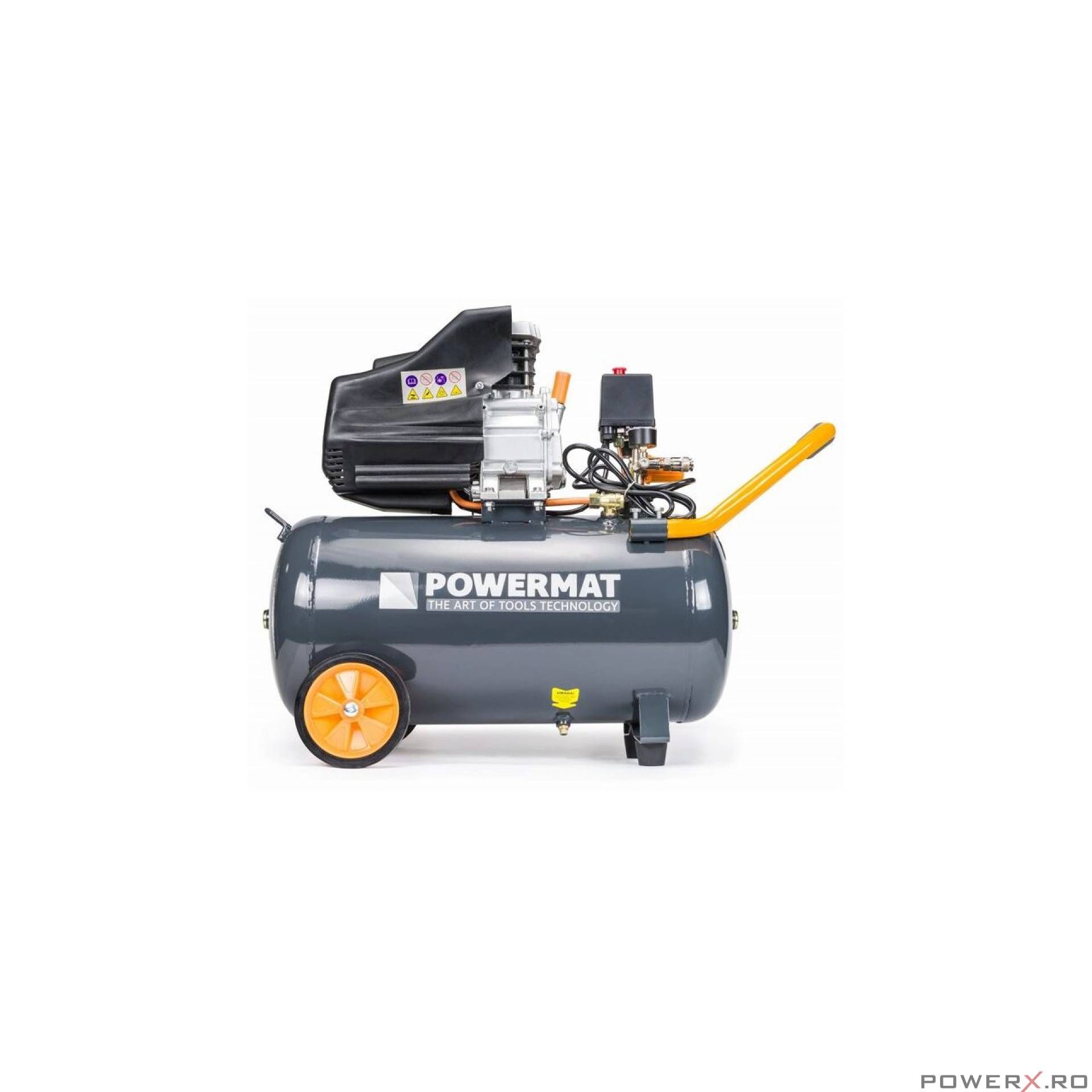Compresor 50 Litri Ulei 1Piston Powermat 8 Bari 206l/min