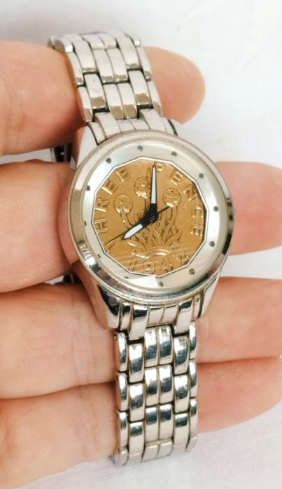 Ceas de damă Three Pence cu Quartz, din oțel inoxidabil