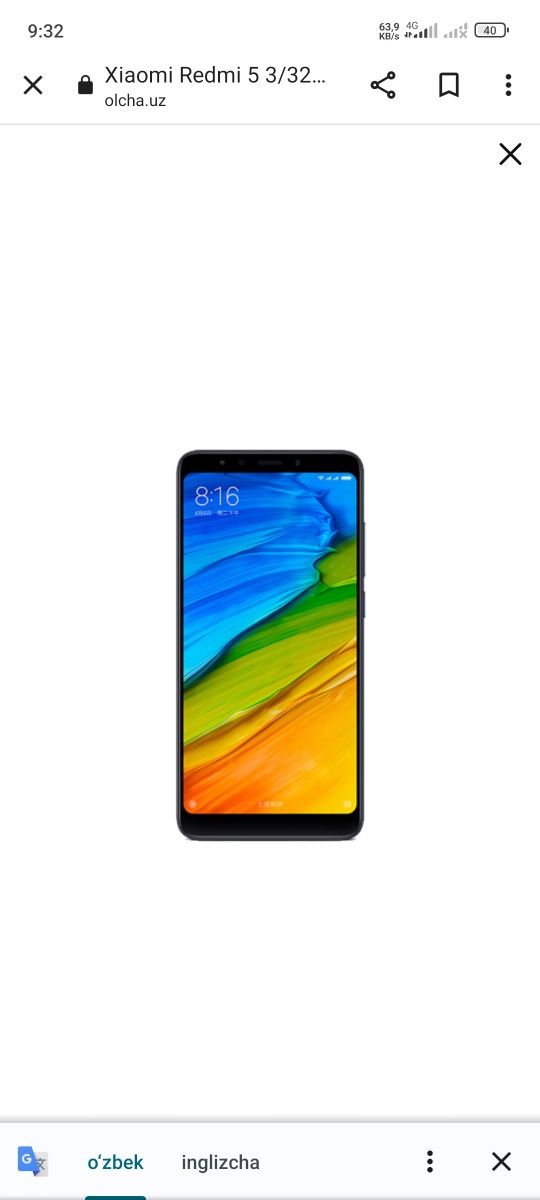 Redmi 5 sotiladi 3 ga 32 talik